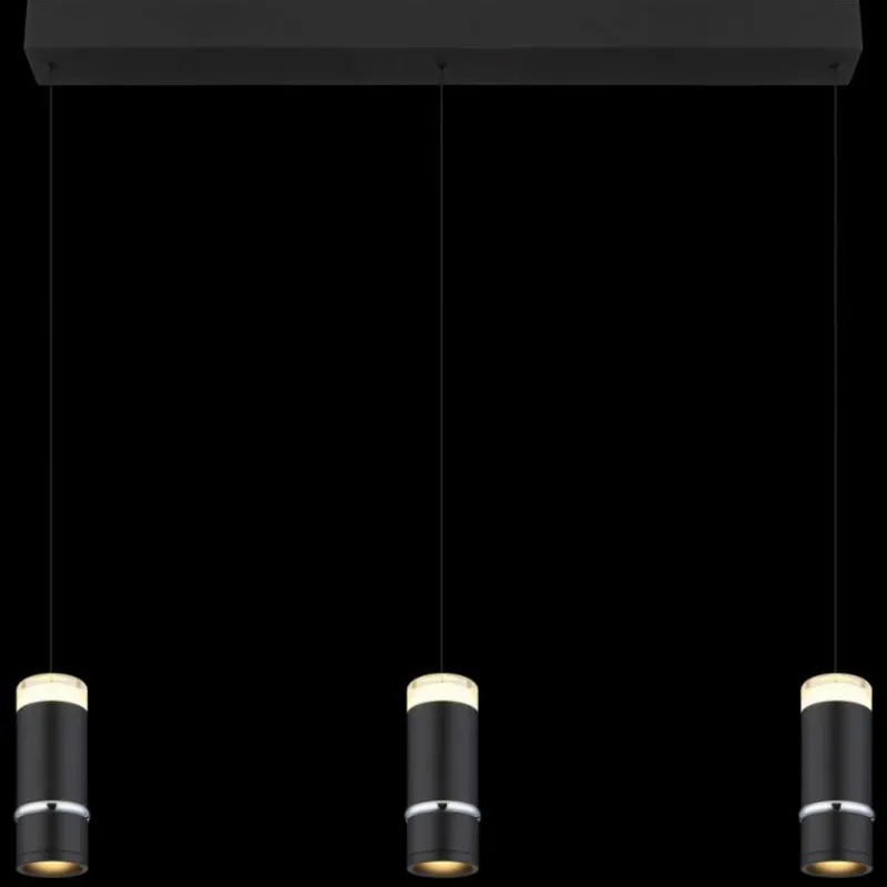 Luminaires Globo Lighting Alvarado Suspension LED Noir, 1 lumière* Éclairage Led