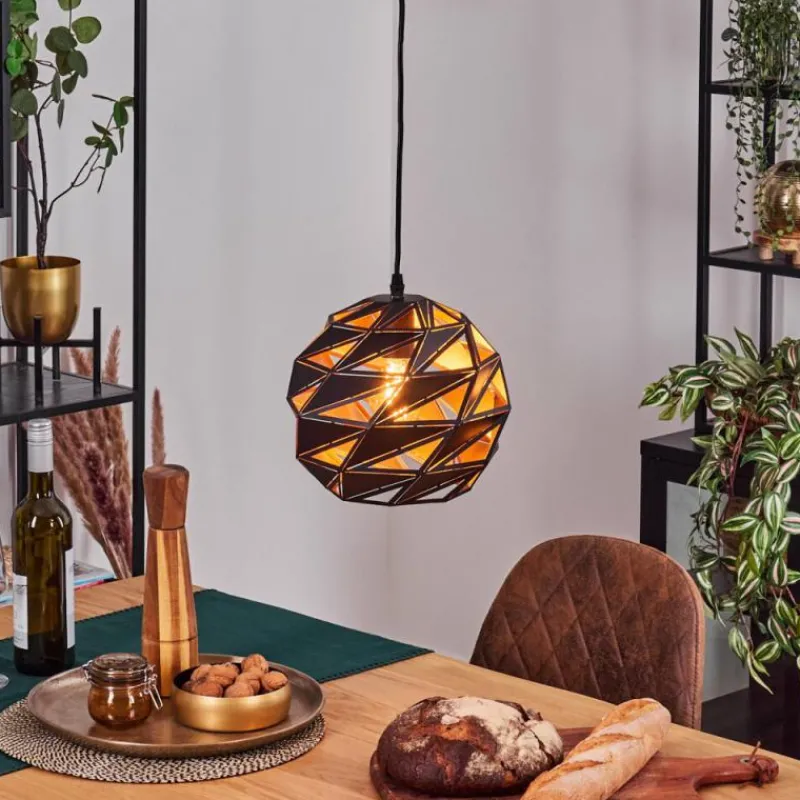 Lampes Dorées-hofstein Alven Suspension, Suspension Noir, 1 lumière