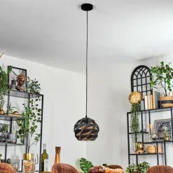 Lampes Dorées-hofstein Alven Suspension, Suspension Noir, 1 lumière