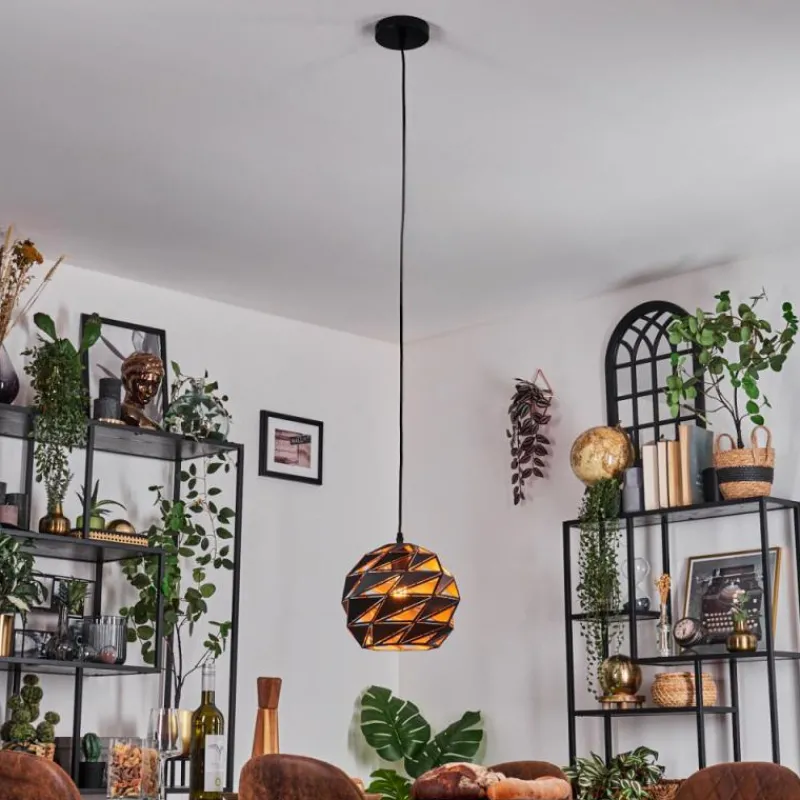 Lampes Dorées-hofstein Alven Suspension, Suspension Noir, 1 lumière