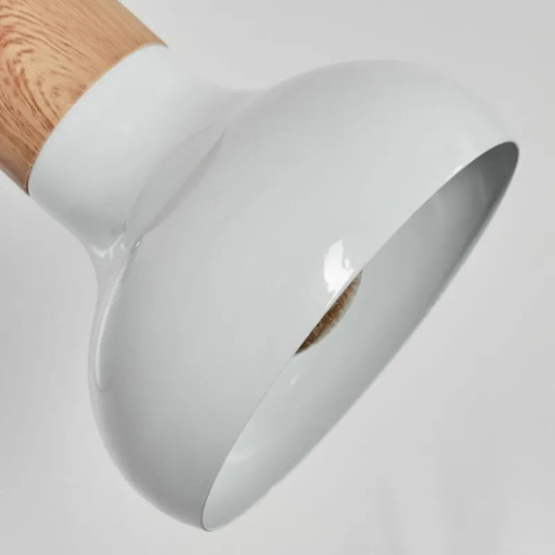 Lampes En Bois-hofstein Alyra Spot de plafond, Applique murale, Spot mural Blanc, 1 lumière