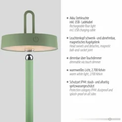 Luminaires Leuchten Direkt AMAG Lampadaire LED Vert, 1 lumière