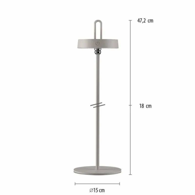 Luminaires Leuchten Direkt AMAG Lampe à poser LED Gris, 1 lumière