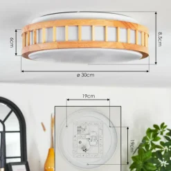 Luminaires Scandinaves-hofstein Amarelos Plafonnier LED Écru, Blanc, 1 lumière