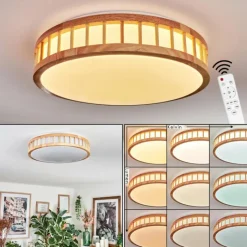 Luminaires Scandinaves-hofstein Amarelos Plafonnier, Panel LED Blanc, 1 lumière, Télécommandes