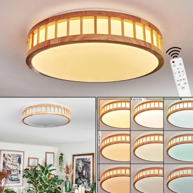 Luminaires Scandinaves-hofstein Amarelos Plafonnier, Panel LED Blanc, 1 lumière, Télécommandes