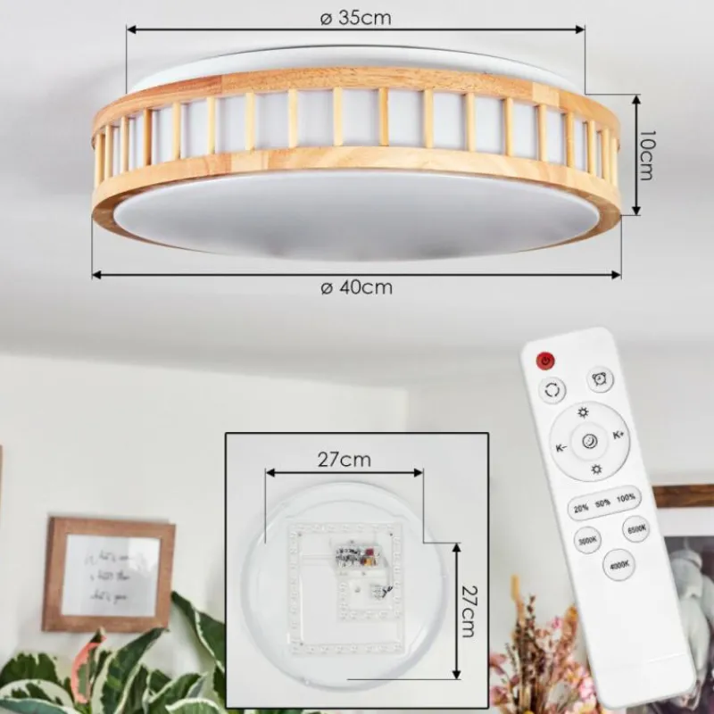 Luminaires Scandinaves-hofstein Amarelos Plafonnier, Panel LED Blanc, 1 lumière, Télécommandes