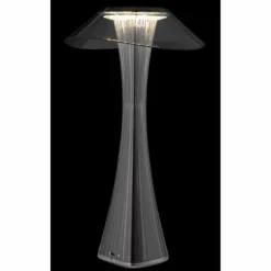 Suspension Verre Fumé-Luminaires Globo Lighting Ambra Lampe à poser LED Chrome, Fumée, Noir, 1 lumière