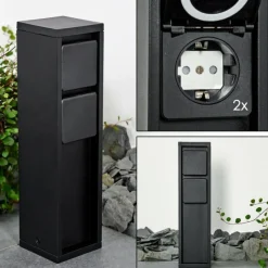 hofstein Amersfoort Prises électriques d'extérieur, Accessoire Noir