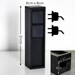 hofstein Amersfoort Prises électriques d'extérieur, Accessoire Noir