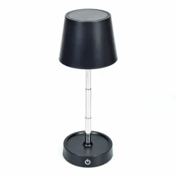 Luminaires Scandinaves-hofstein Amien Lampe de table d'extérieur, Lampe à poser LED Noir, Argenté, 1 lumière