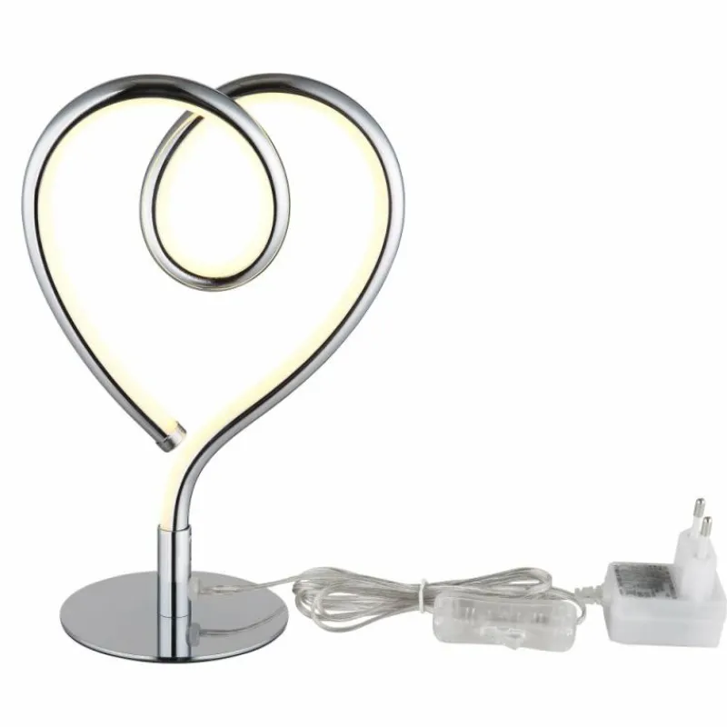 Luminaires Globo Lighting Amore Lampe à poser LED Chrome, 1 lumière* Éclairage Led
