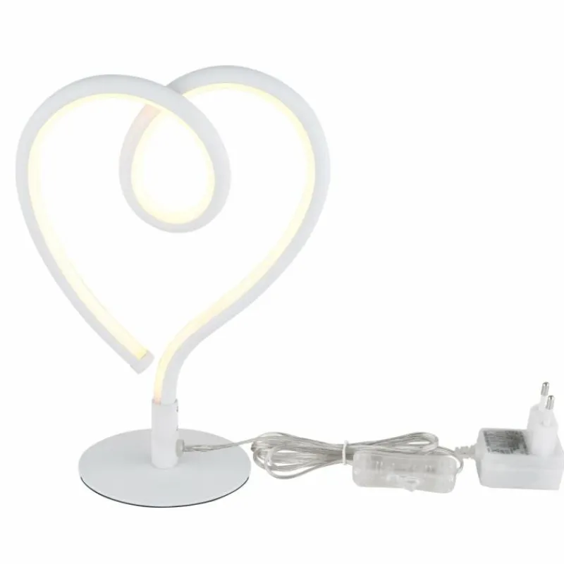 Luminaires Globo Lighting Amore Lampe à poser LED Blanc, 1 lumière* Éclairage Led