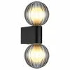 Suspension Verre Fumé-Luminaires Globo Lighting Ander Applique murale Noir, 2 lumières