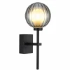 Suspension Verre Fumé-Luminaires Globo Lighting Ander Applique murale Noir, 1 lumière