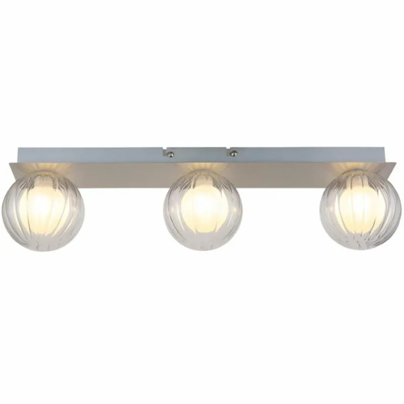 Luminaires Globo Lighting Ander Plafonnier Nickel mat, 3 lumières