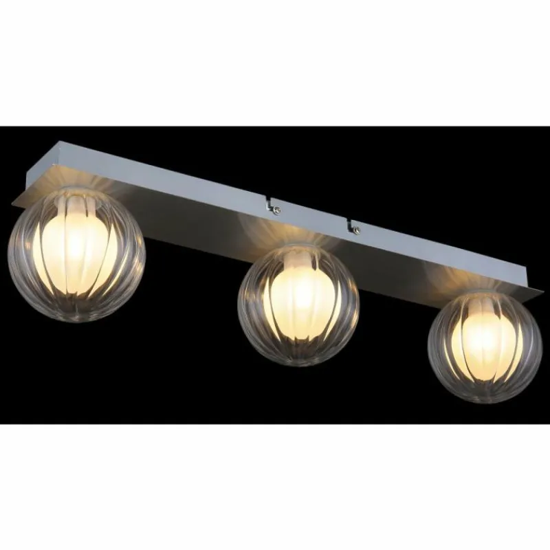 Luminaires Globo Lighting Ander Plafonnier Nickel mat, 3 lumières