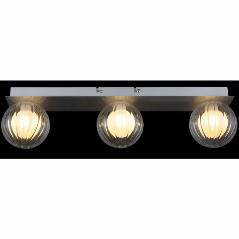 Luminaires Globo Lighting Ander Plafonnier Nickel mat, 3 lumières