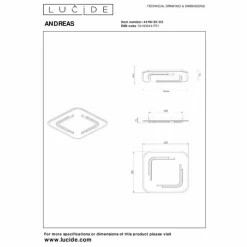 Lampes Dorées-Luminaires Lucide ANDREAS Plafonnier LED Or, 1 lumière