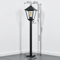 hofstein Anfei Eclairage de chemin Noir, 1 lumière