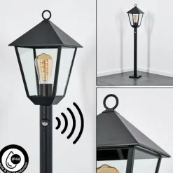 hofstein Anfei Eclairage de chemin Noir, 1 lumière, Détecteur de mouvement