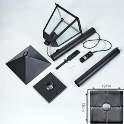 hofstein Anfei Eclairage de chemin Noir, 1 lumière, Détecteur de mouvement