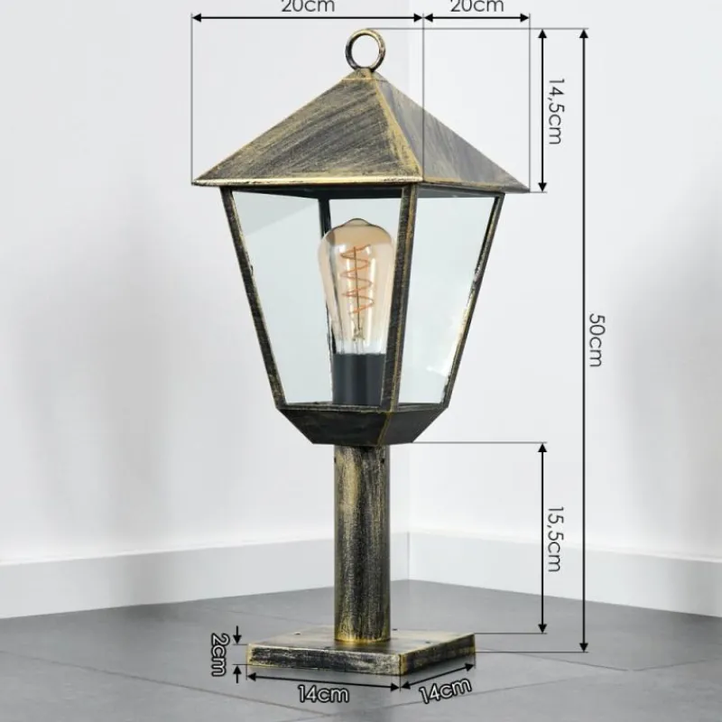 Lampes Dorées-hofstein Anfei Eclairage de chemin Brun, Or, 1 lumière