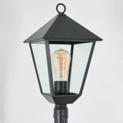 Luminaires Rustiques-hofstein Anfei Eclairage de chemin Noir, 1 lumière