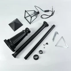 Luminaires Rustiques-hofstein Anfei Eclairage de chemin Noir, 1 lumière