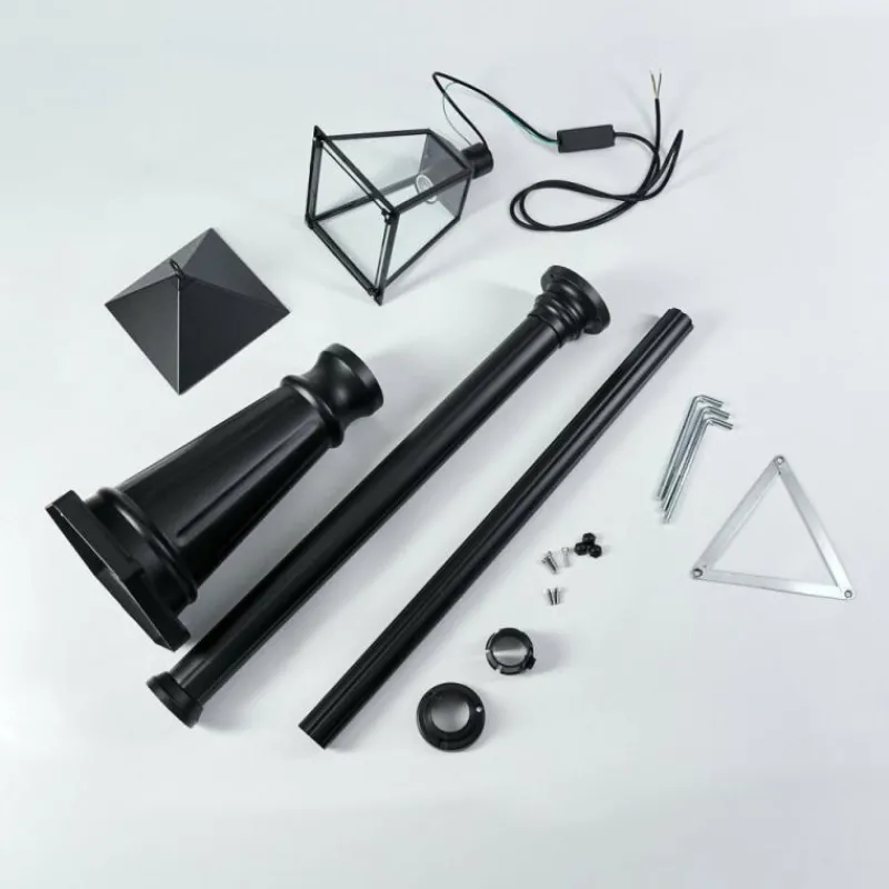 Luminaires Rustiques-hofstein Anfei Eclairage de chemin Noir, 1 lumière