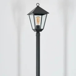 Luminaires Rustiques-hofstein Anfei Eclairage de chemin Noir, 1 lumière