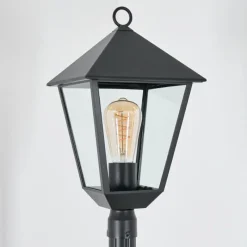 Luminaires Rustiques-hofstein Anfei Eclairage de chemin Noir, 1 lumière