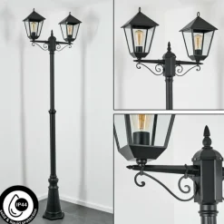 Luminaires Rustiques-hofstein Anfei Eclairage de chemin Noir, 2 lumières