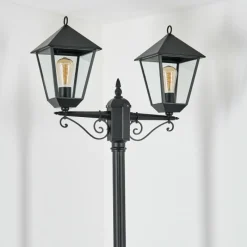 Luminaires Rustiques-hofstein Anfei Eclairage de chemin Noir, 2 lumières