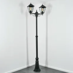 Luminaires Rustiques-hofstein Anfei Eclairage de chemin Noir, 2 lumières