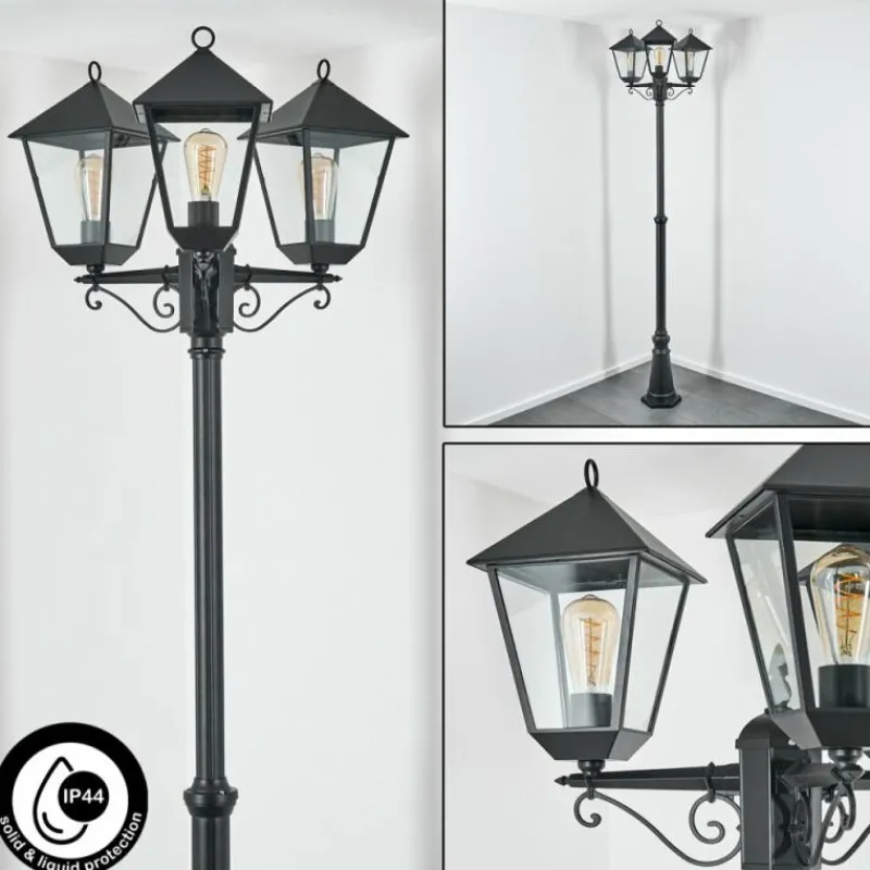 Luminaires Rustiques-hofstein Anfei Eclairage de chemin Noir, 3 lumières