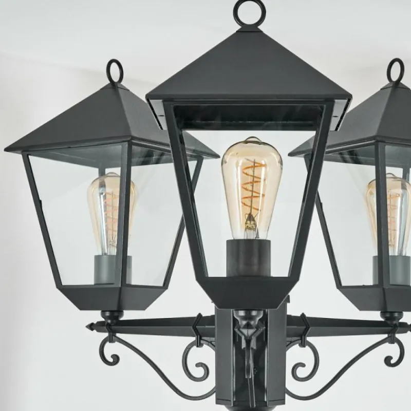 Luminaires Rustiques-hofstein Anfei Eclairage de chemin Noir, 3 lumières