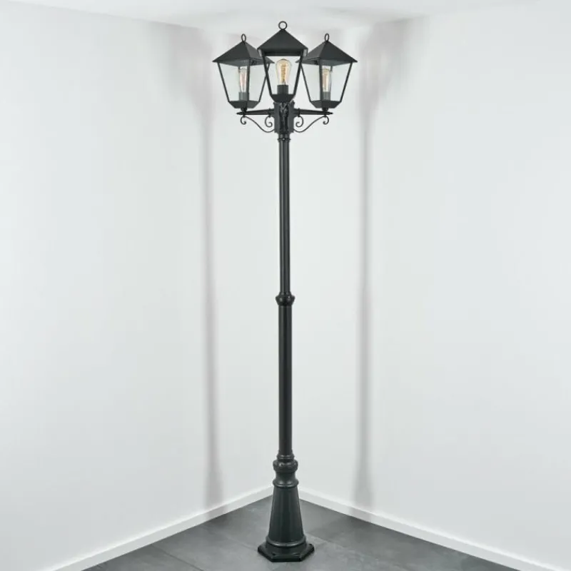 Luminaires Rustiques-hofstein Anfei Eclairage de chemin Noir, 3 lumières