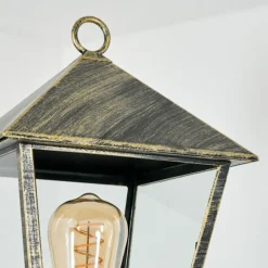 Luminaires Rustiques-hofstein Anfei Eclairage de chemin Or, Noir, 1 lumière