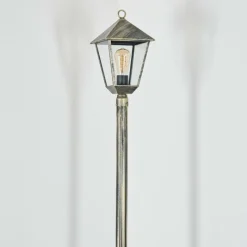 Luminaires Rustiques-hofstein Anfei Eclairage de chemin Or, Noir, 1 lumière