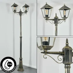 Luminaires Rustiques-hofstein Anfei Eclairage de chemin Or, Noir, 2 lumières