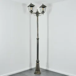 Luminaires Rustiques-hofstein Anfei Eclairage de chemin Or, Noir, 2 lumières