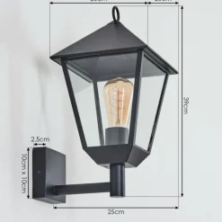 hofstein Anfei Lampe murale d´extérieur Noir, 1 lumière