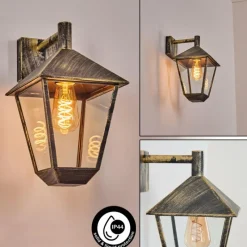 Lampes Dorées-hofstein Anfei Lampe murale d´extérieur Brun, Or, 1 lumière