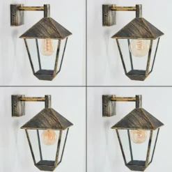 Lampes Dorées-hofstein Anfei Lampe murale d´extérieur Brun, Or, 1 lumière