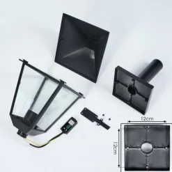 Luminaires Rustiques-hofstein Anfei Luminaire extérieur, Borne lumineuse, Eclairage de chemin Noir, 1 lumière