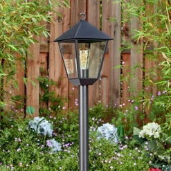 Luminaires Rustiques-hofstein Anfei Luminaire extérieur, Eclairage de chemin Noir, 1 lumière