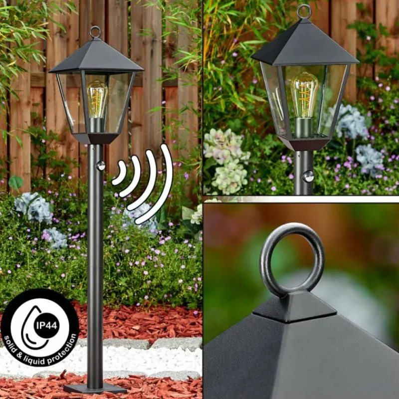 Luminaires Rustiques-hofstein Anfei Luminaire extérieur, Eclairage de chemin Noir, 1 lumière, Détecteur de mouvement