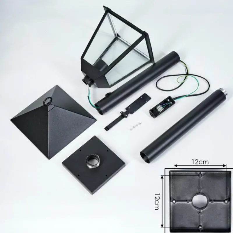 Luminaires Rustiques-hofstein Anfei Luminaire extérieur, Eclairage de chemin Noir, 1 lumière, Détecteur de mouvement