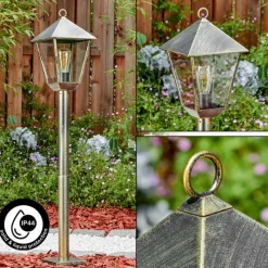 Luminaires Rustiques-hofstein Anfei Luminaire extérieur, Eclairage de chemin Brun, Or, 1 lumière